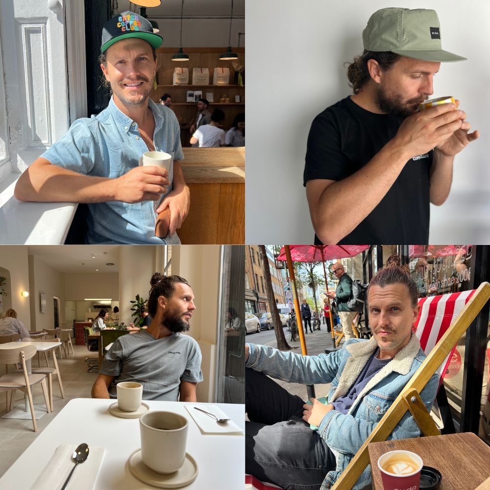 Tom Drinking Coffee in Manchester