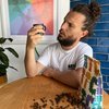 Tom with medium coffee beans
