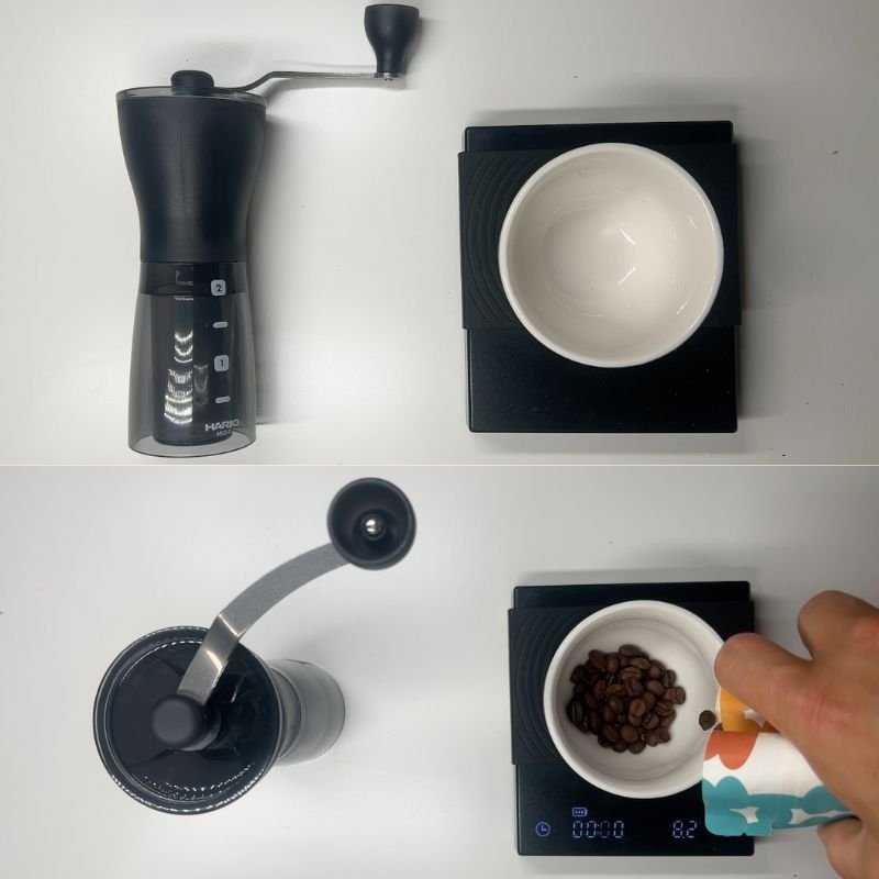 WeighCoffeeOnTimemoreBlackMirrorCoffeeScale Timemore Black Mirror Coffee Scales Review