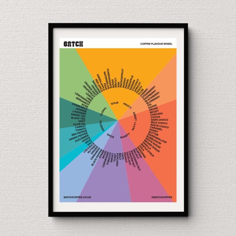 Flavour Wheel Print Framed