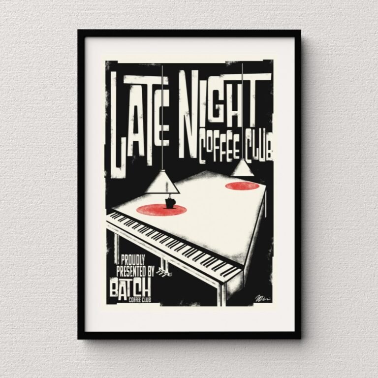 Late night coffee print